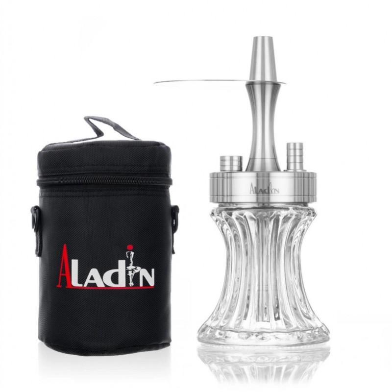 Aladin2Go Portable Hookah Edelstahl mit Tasche Clear