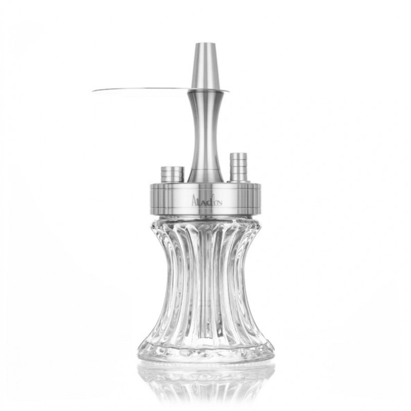 Aladin2Go Portable Hookah Edelstahl mit Tasche Clear