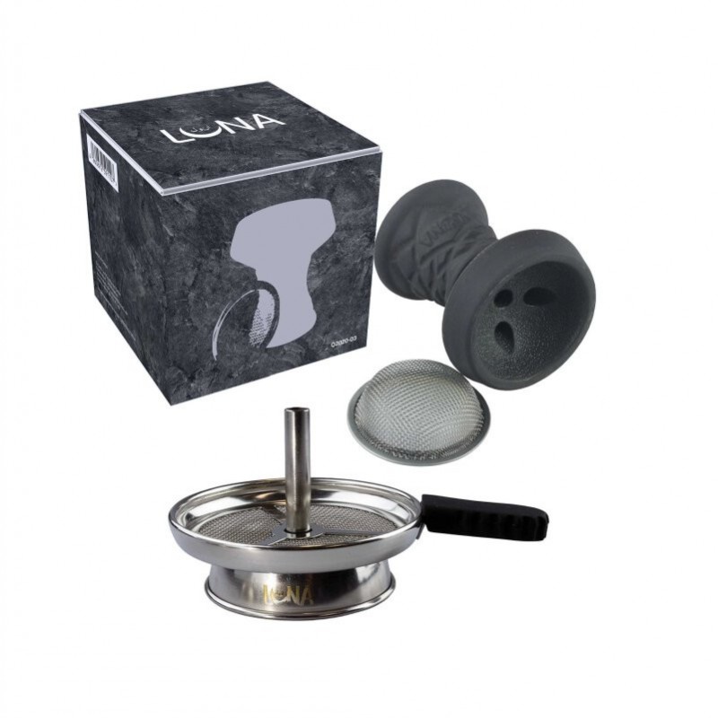 Luna Hookah Steinkopf Set schwarz