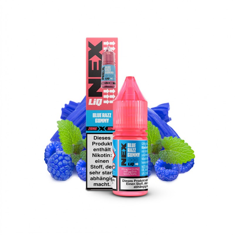 Pod Salt NexLiq Blue Razz Gummy Nikotinsalz Liquid...