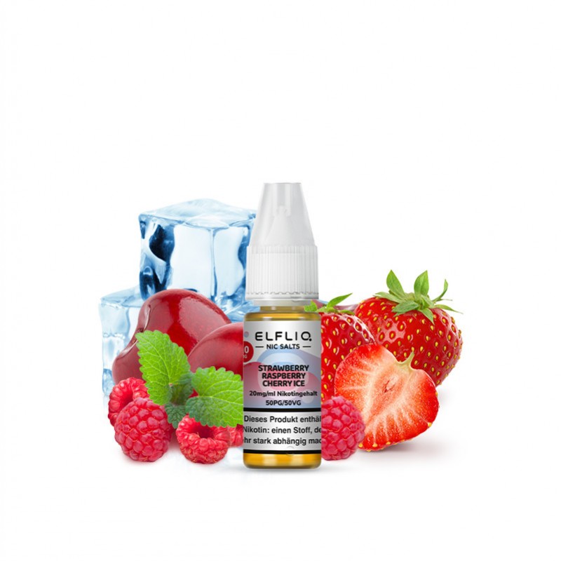 Elfbar Elfliq Strawberry Raspberry Cherry Ice Niko...