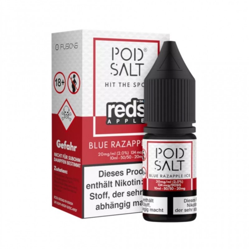 Pod Salt Fusion Blue Razapple Ice Nikotinsalz Liqu...