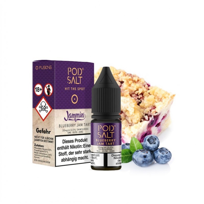 Pod Salt Fusion Blueberry Jam Tart Nikotinsalz Liq...