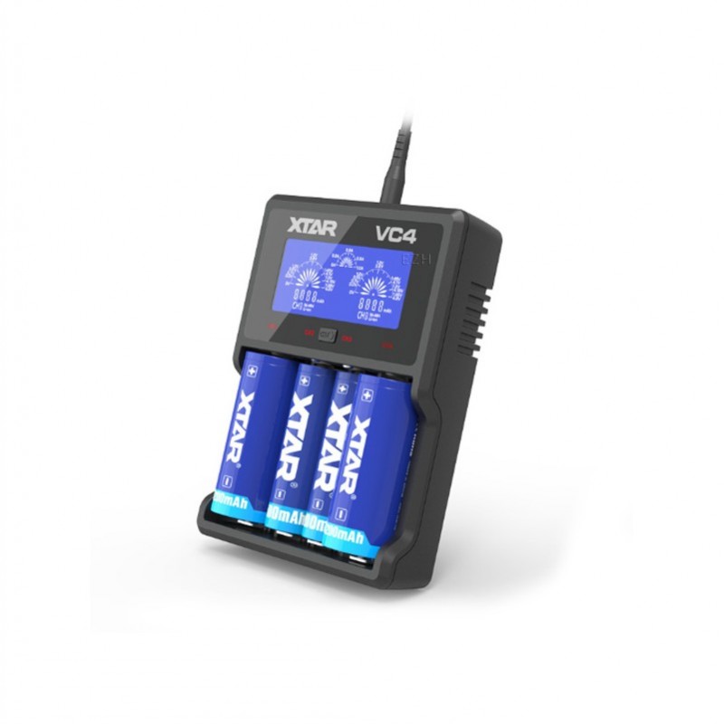 XTAR VC4 Ladegerät für Li-Ion 3,6V - 3,7V und NiMH Akkus