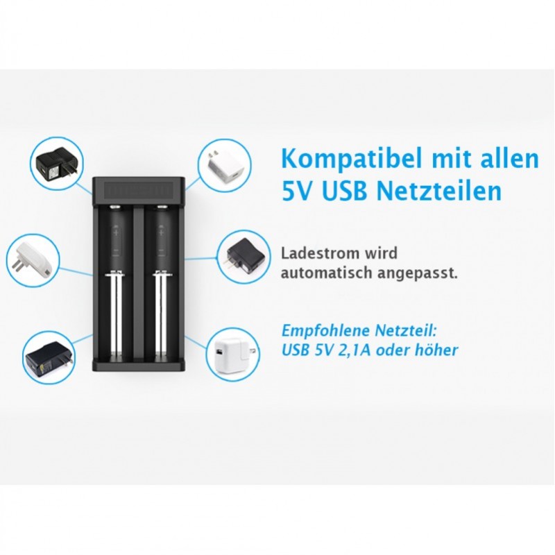 Xtar MC2 Plus - 2 Schacht USB Ladegerät