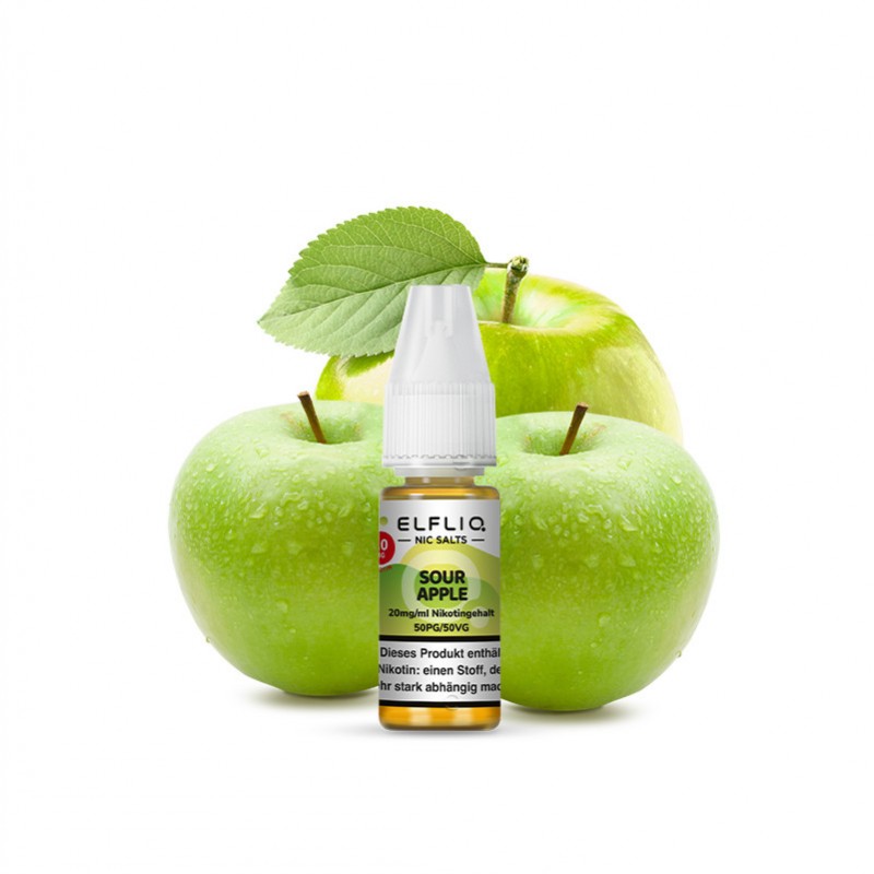 Elfbar Elfliq Sour Apple Nikotinsalz Liquid 10ml