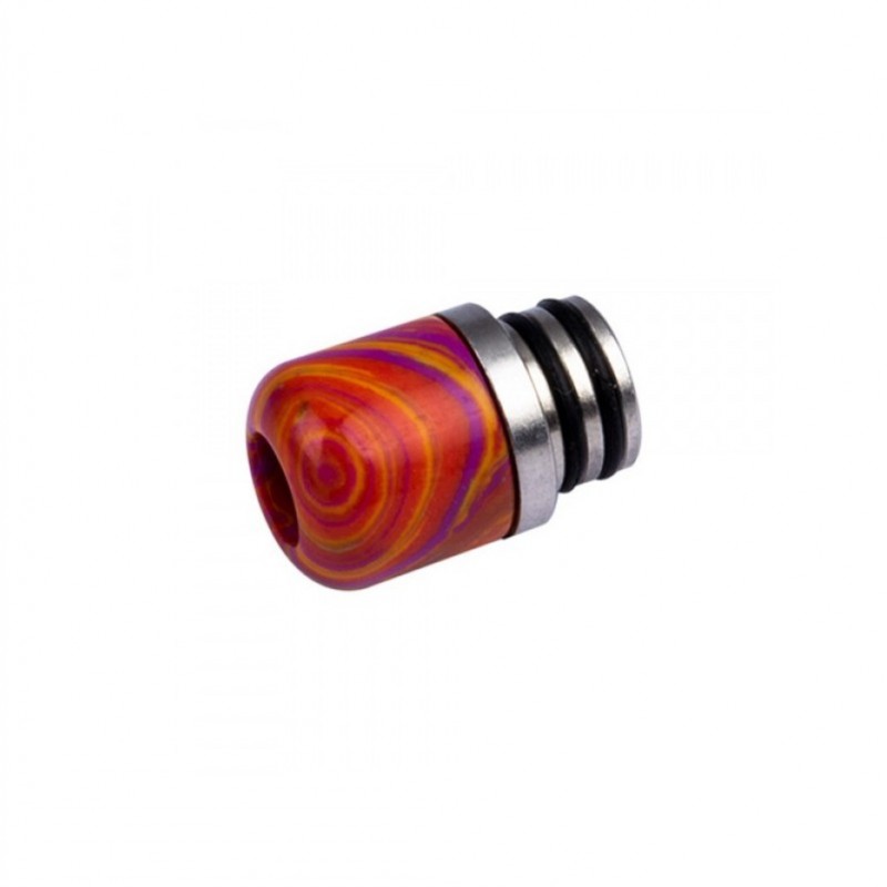 Drip Tip 510 Edelstahl + Naturstein - mehrfarbig