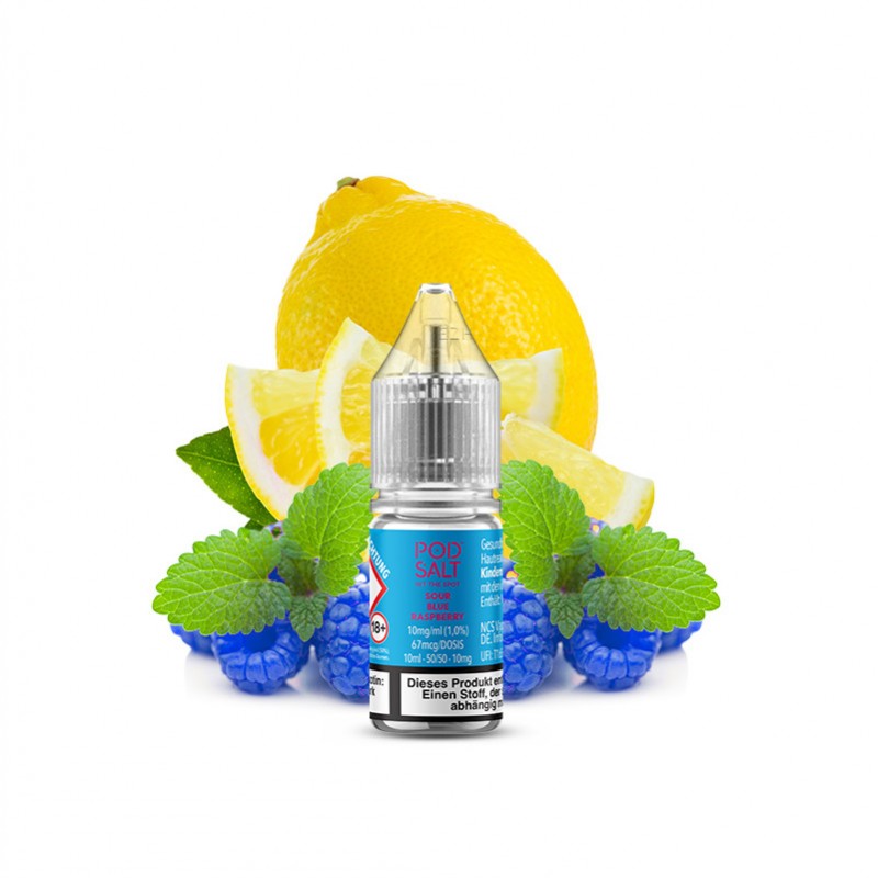 Pod Salt XTRA Sour Blue Raspberry Nikotinsalz Liqu...