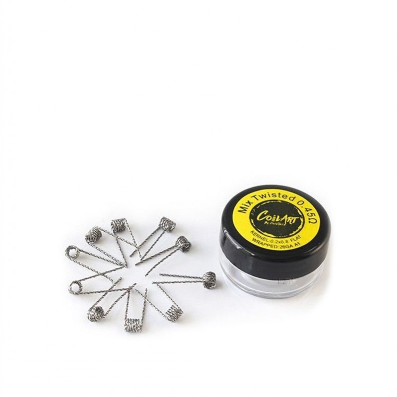 COILART Prebuilt Mix Twisted Coil 0.45 Ohm (0.2x0.8/26GA)
