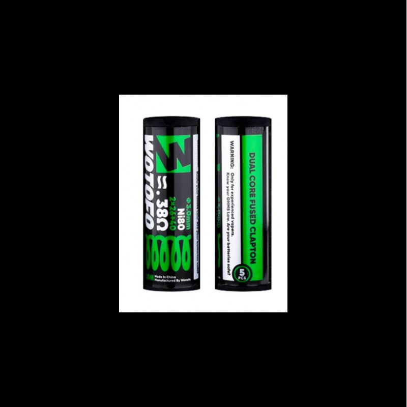 Wotofo Prebuilt Ni80 Dual Core Fused Clapton Coil ...