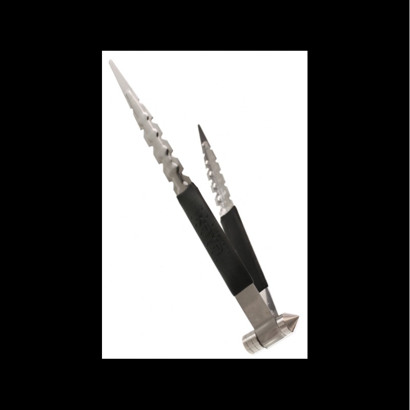 Kaya Silikon Grip Kohlezange Spiky mit Hammer 30cm schwarz