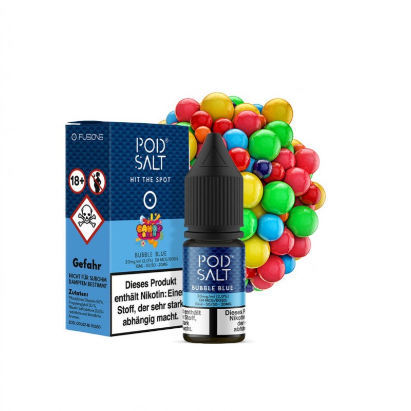 Pod Salt Fusion Bubble Blue Nikotinsalz Liquid 10m...