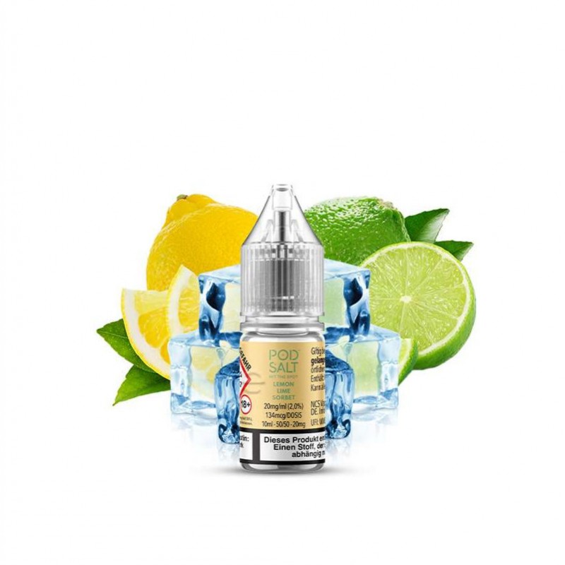 Pod Salt XTRA Lemon Lime Sorbet Nikotinsalz Liquid...