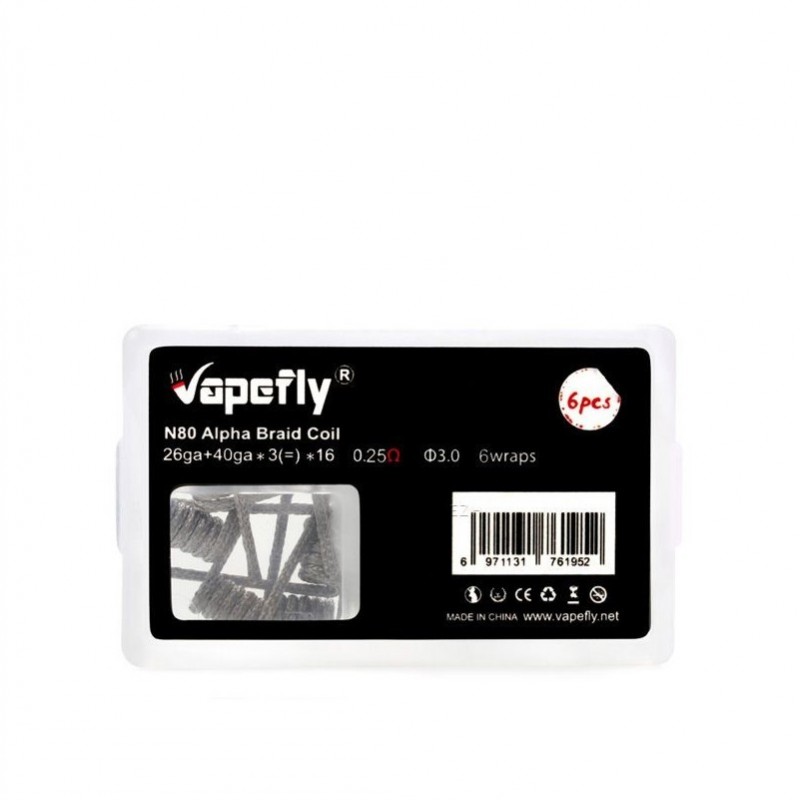 Vapefly Prebuilt Ni80 Alpha Braid Coil 0.25 Ohm