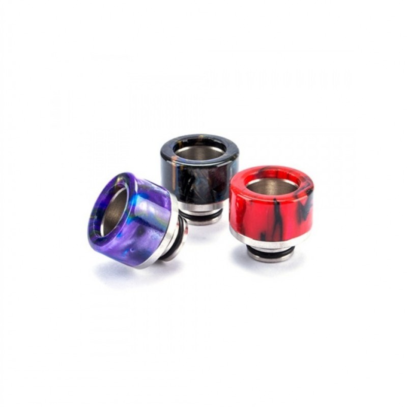 Drip Tip 510 Wide Bore Epoxidharz + Edelstahl - mehrfarbig