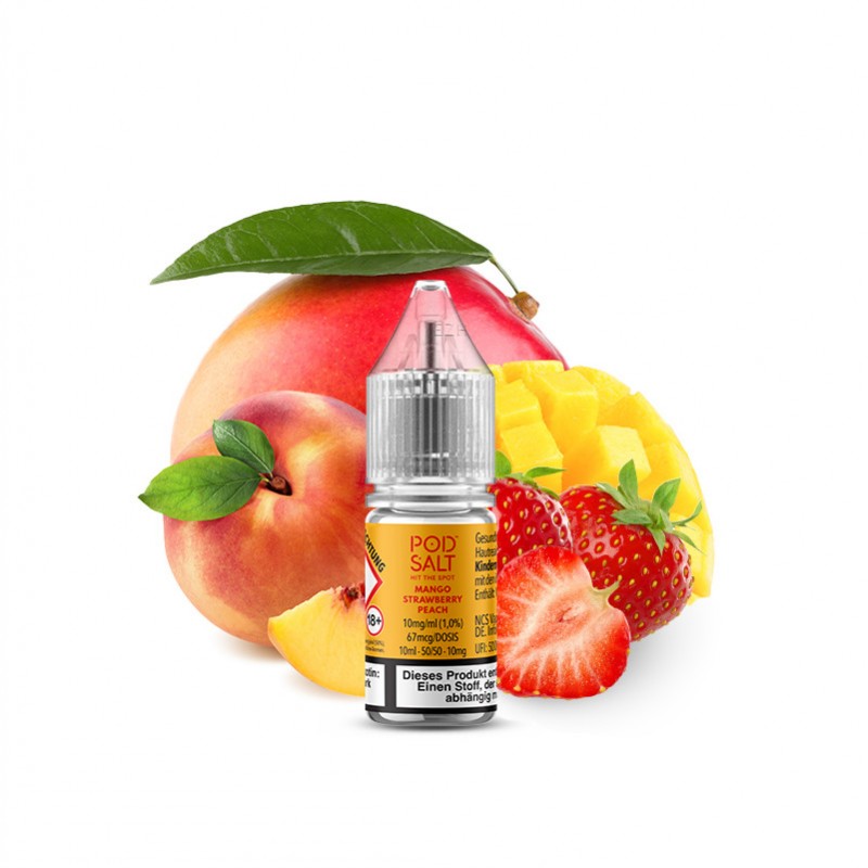 Pod Salt XTRA Mango Strawberry Peach Nikotinsalz L...