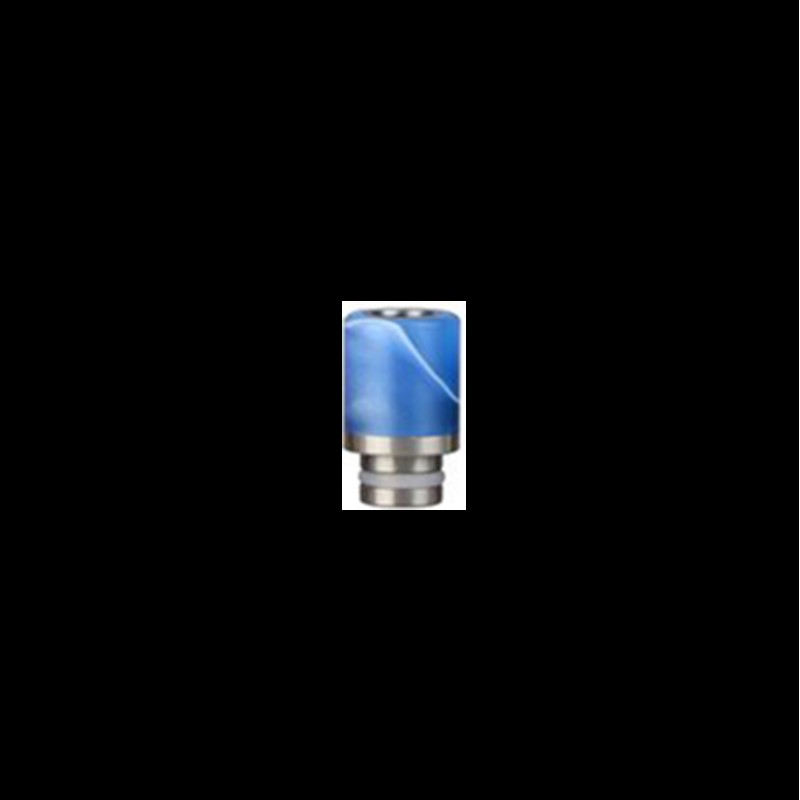Drip Tip 510 Edelstahl + Acryl - blau marmoriert