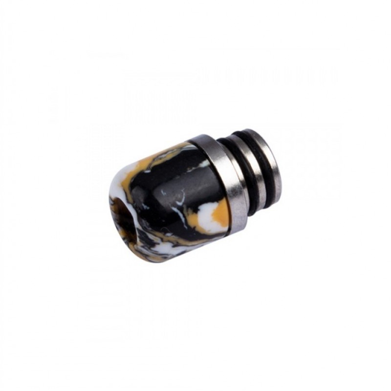 Drip Tip 510 Edelstahl + Naturstein - schwarz/wei...