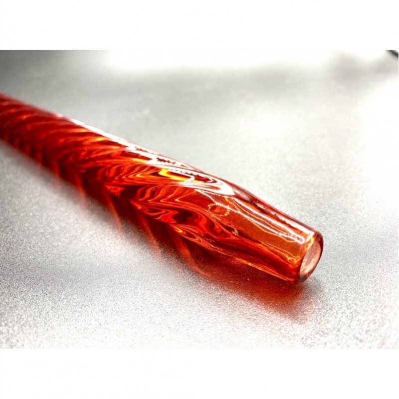 CRT Glasmundstück Twist (Rund) rot