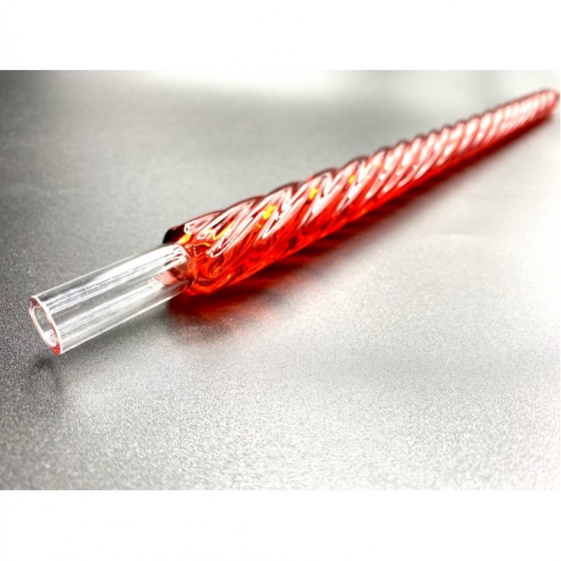 CRT Glasmundstück Twist (Rund) rot