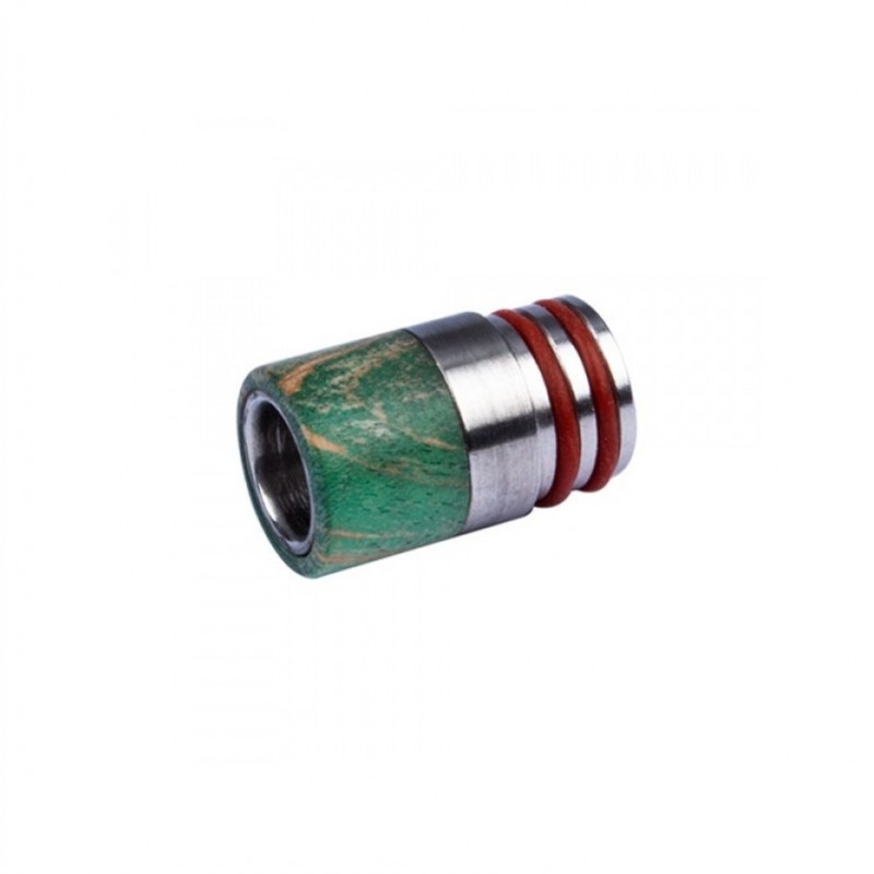 Drip Tip 510 versteinertes Holz gerade - Grün