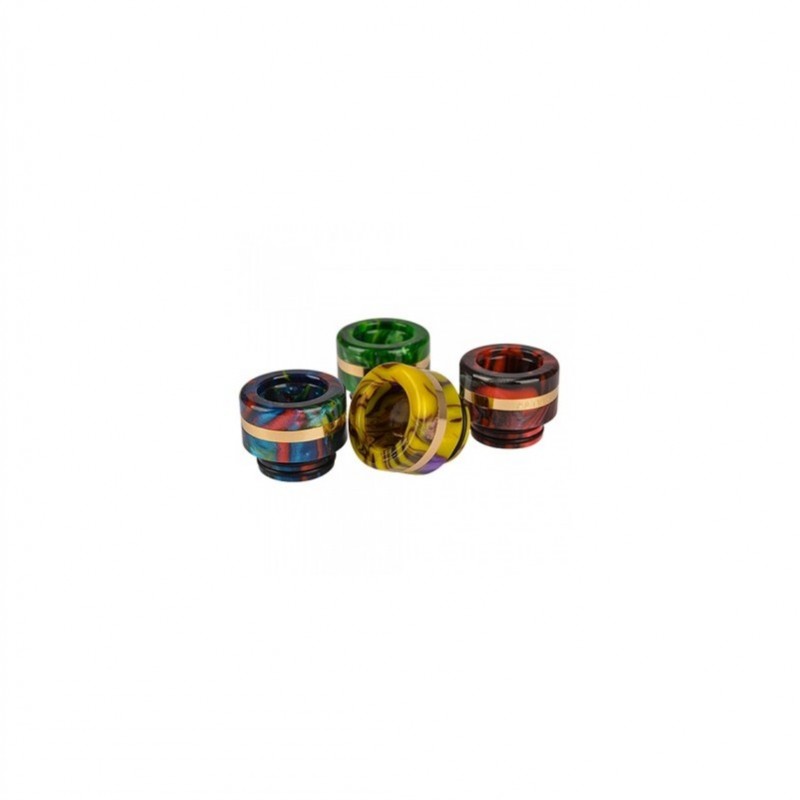 Drip Tip 510 Epoxidharz mittig Edelstahl Zierring ...