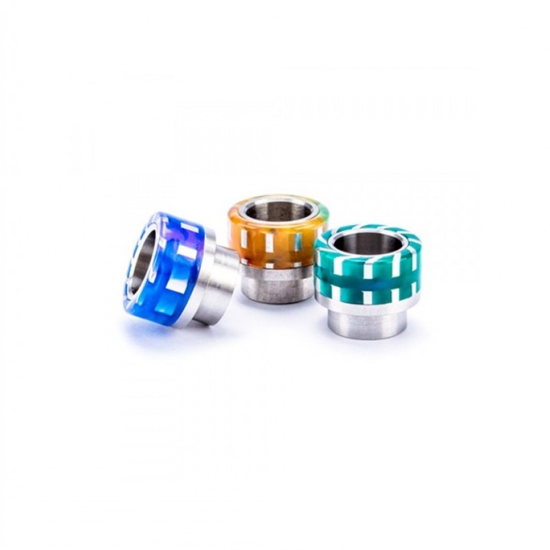 Drip Tip 810 Edelstahl + Epoxidharz mit Strichmust...