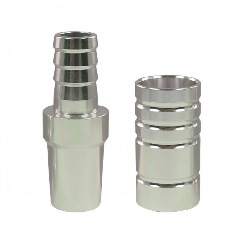 Amy Deluxe Aluminium Schlauchadapter 18/8 - Silber