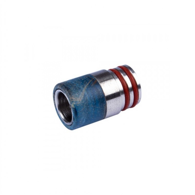 Drip Tip 510 versteinertes Holz gerade - Blau