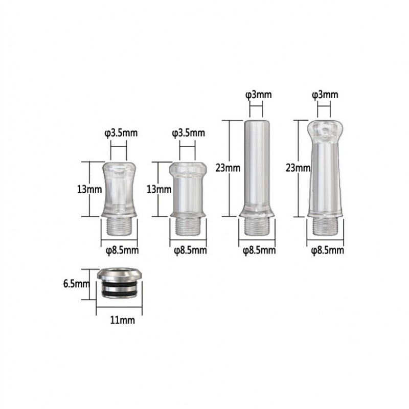 Ambition Mods DL und MTL 4 in 1 Drip Tip Set
