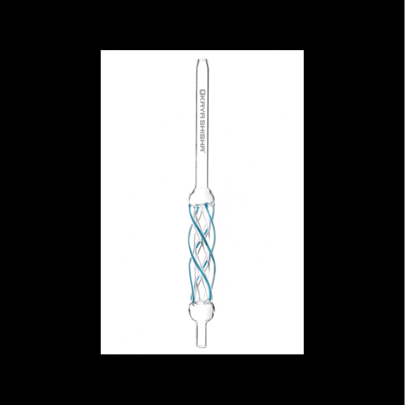 Kaya Curly Glasmundstück Coil Blau