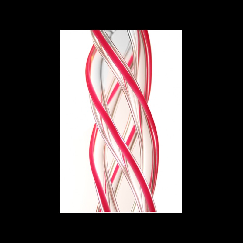Kaya Curly Glasmundstück Coil Rot
